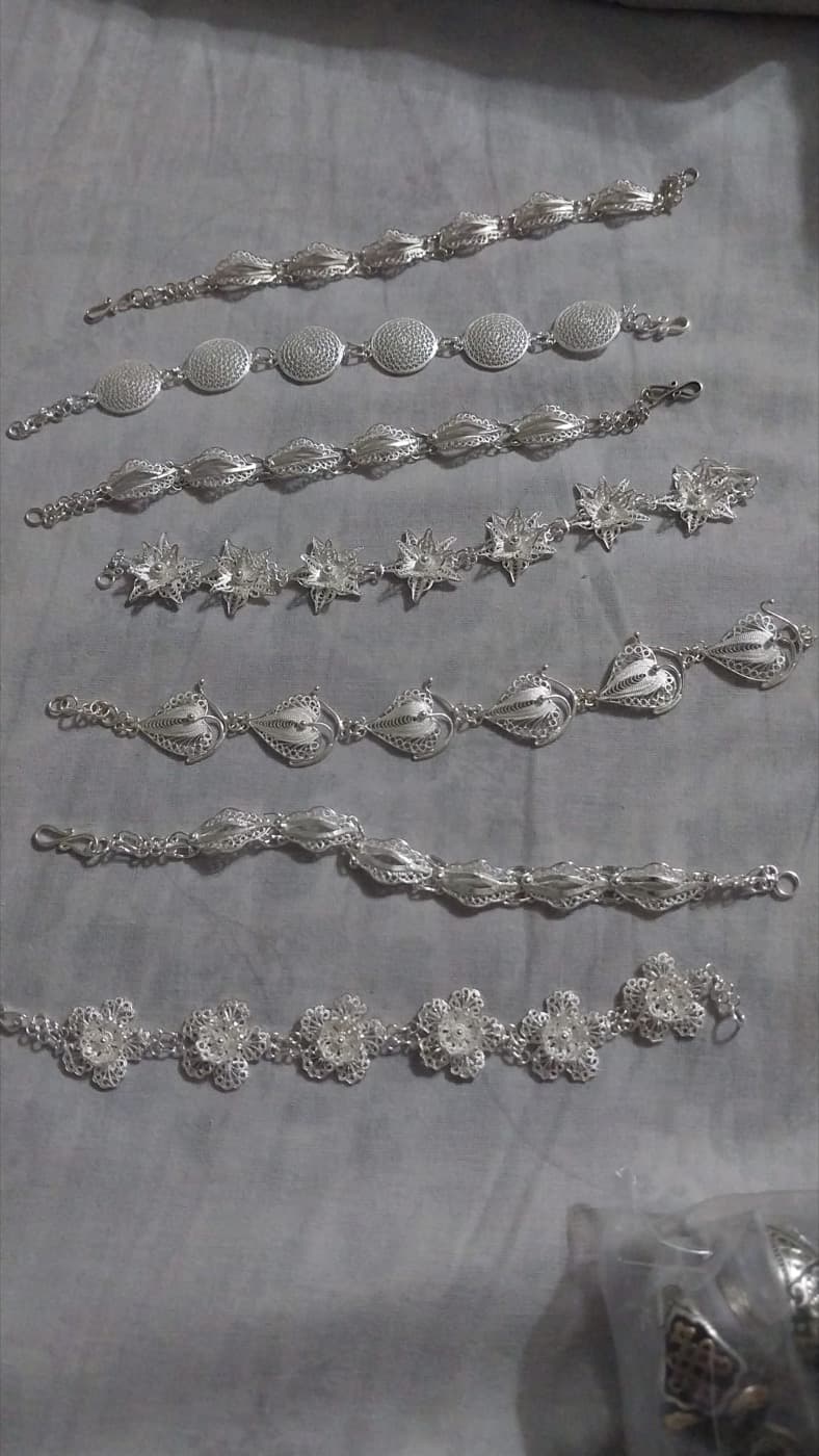 Silver filigree bracelets